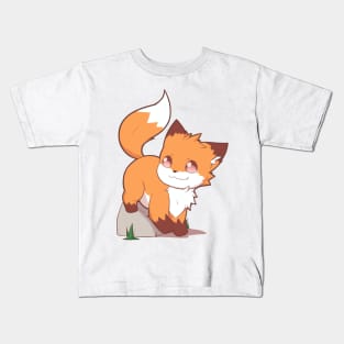 Cute chibi fox Kids T-Shirt